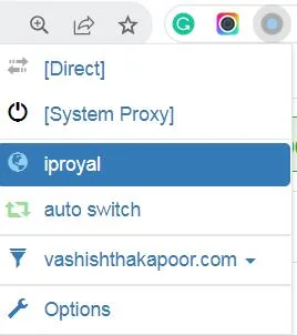 accessing sites using proxy