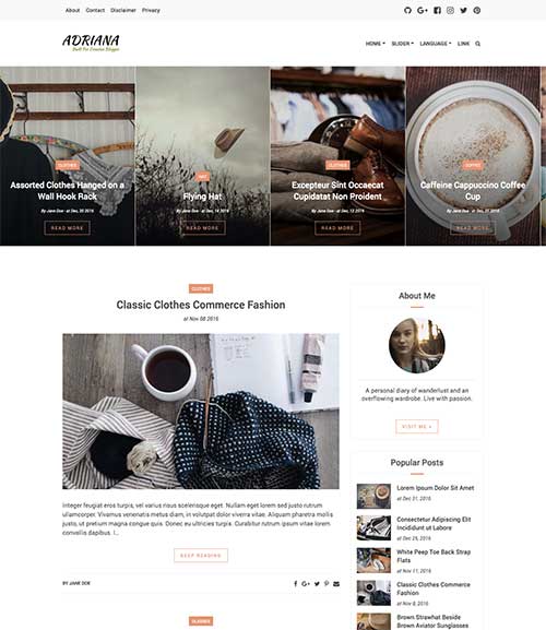 Adriana Blogger Theme