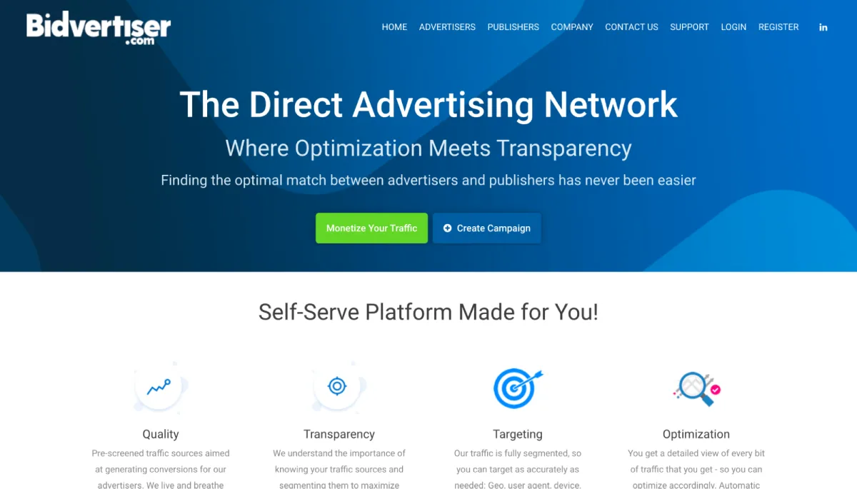 bidvertiser direct advertising network