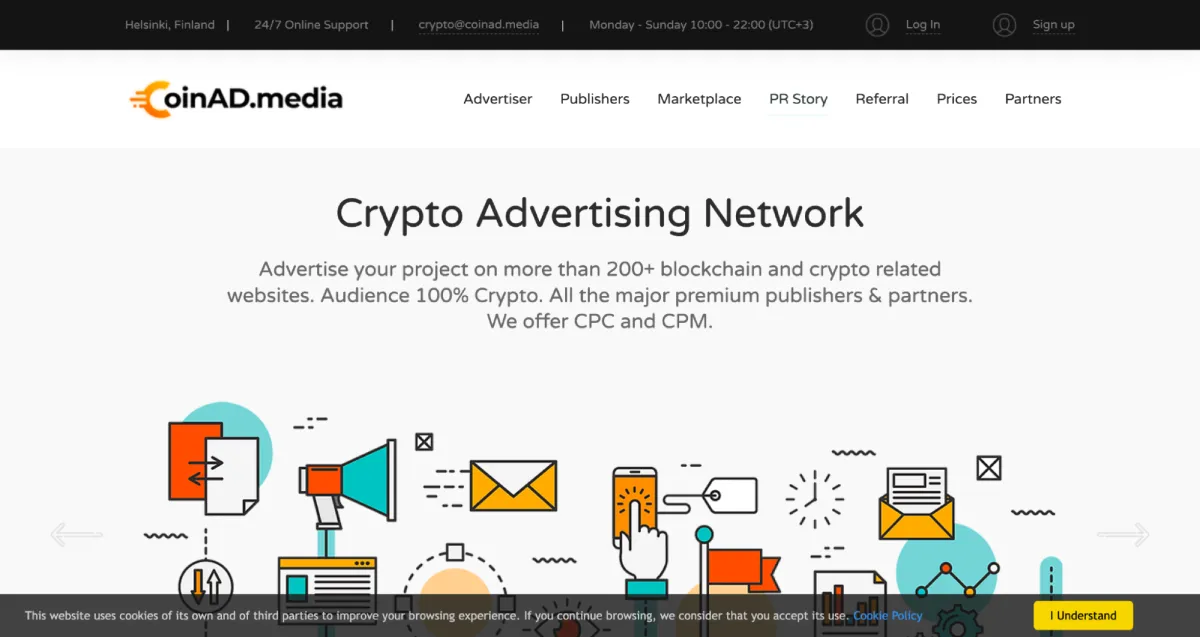 coinadmedia crypto ad network