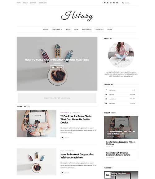 hilary-blogger-template