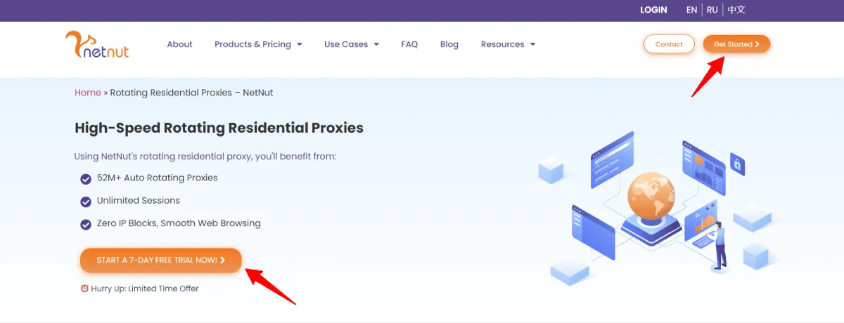 netnut rotating residential proxy