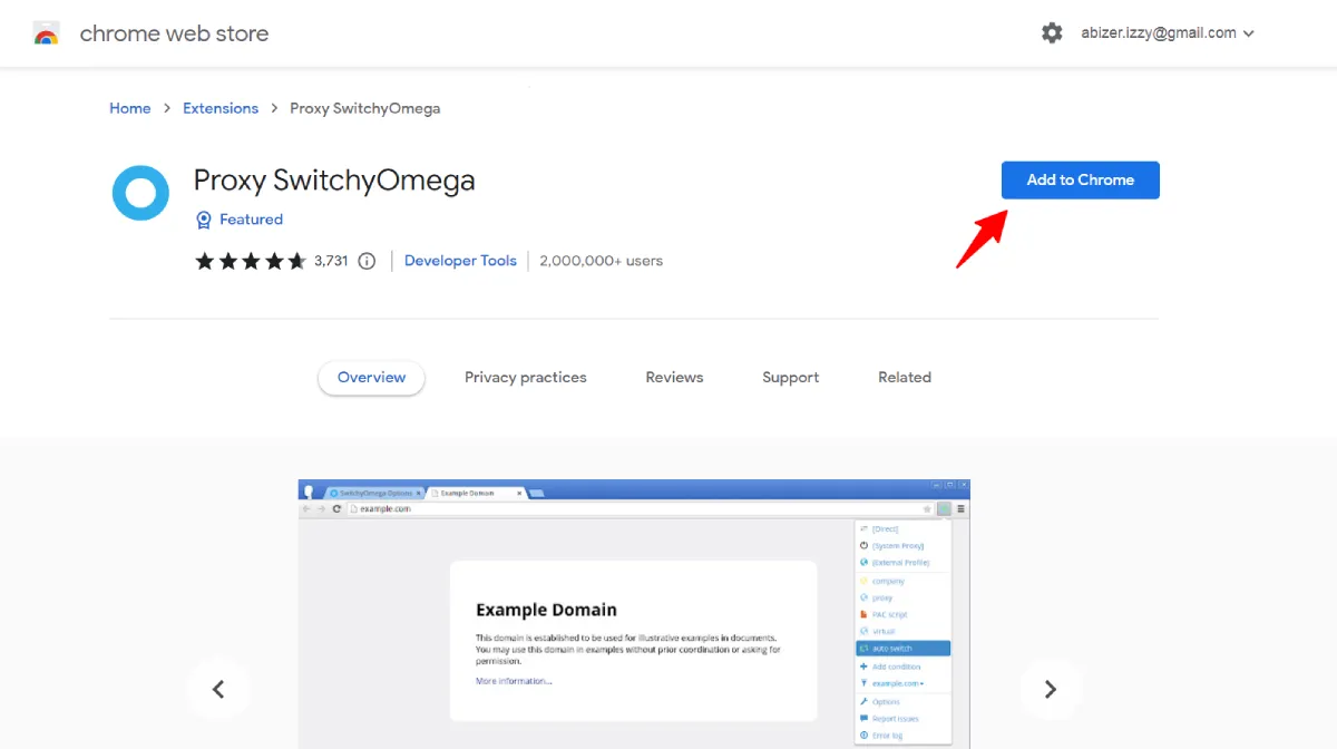 proxy switchyomega chrome extension