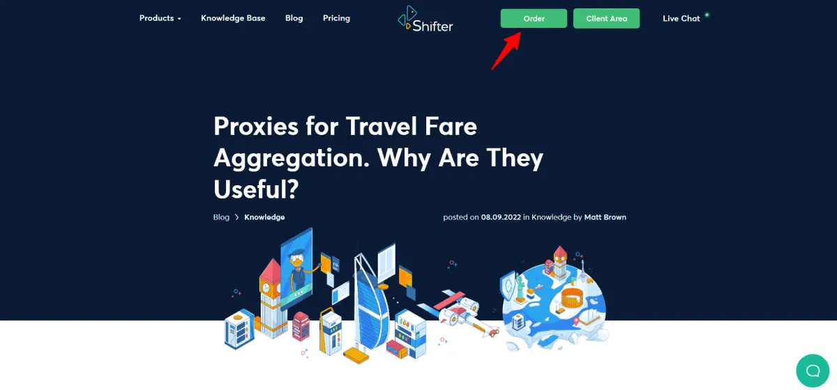 shifter proxies for travel fare aggregation