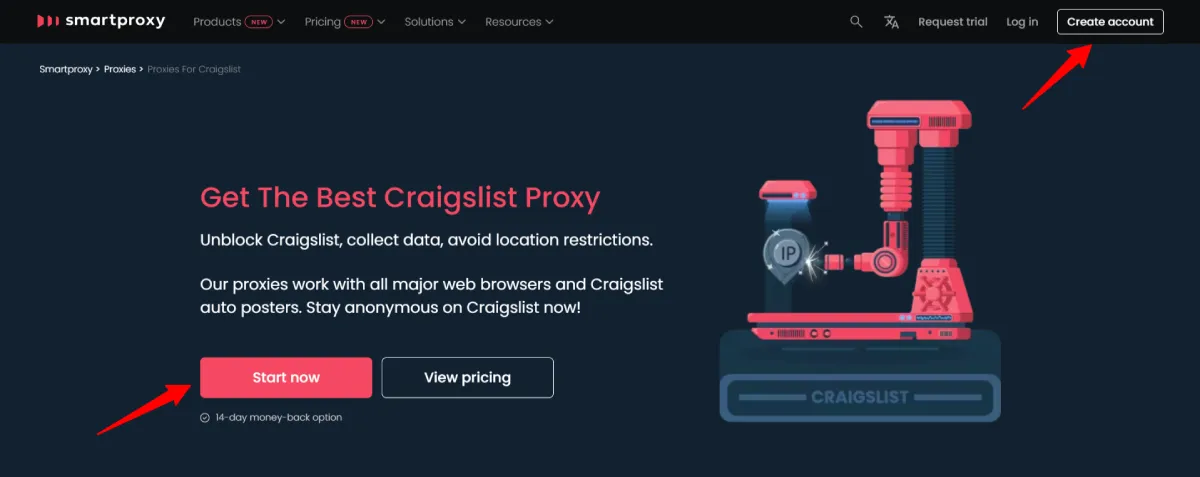 smartproxy craigslist proxies