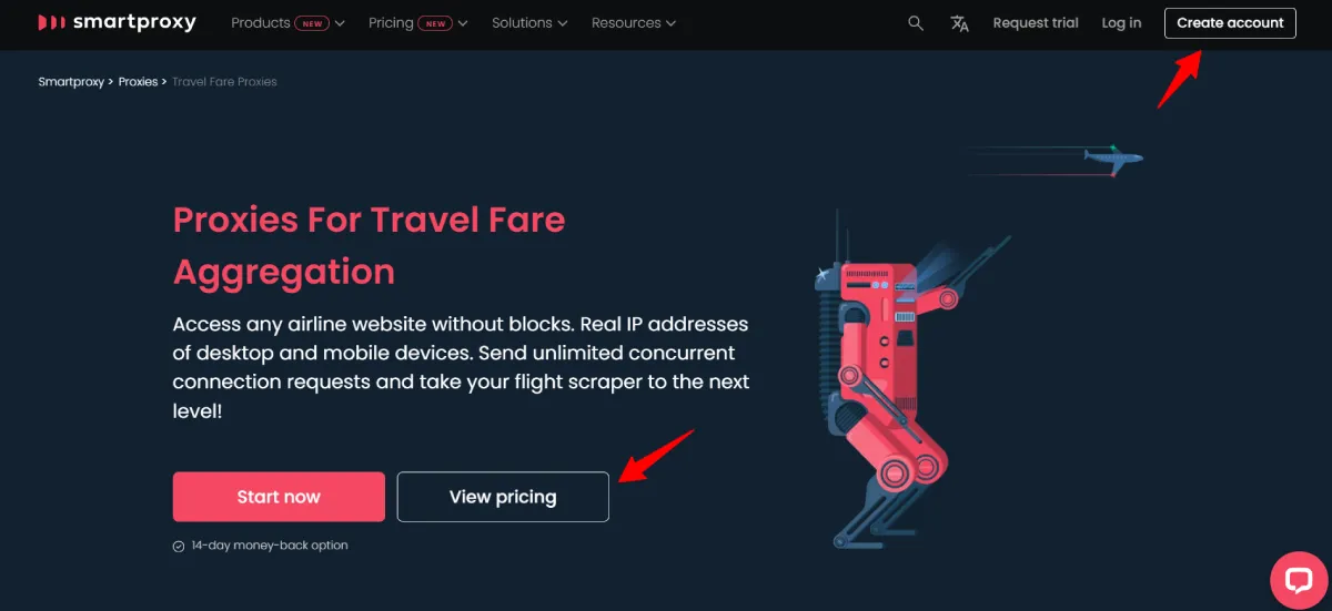 smartproxy travel fare aggregation proxies