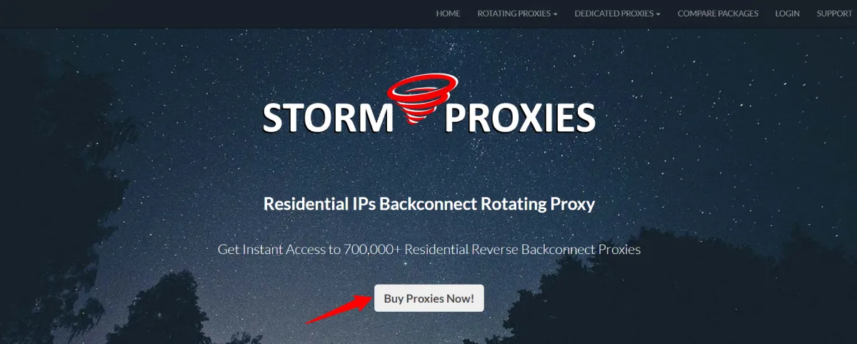 storm proxies residential backconnect rotating proxy